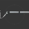 Sturdy Adjustable Mechanical Arm With Rotating Joints And Metal Mounting Plate