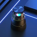 Modern Black Bluetooth Speaker With RGB Colorful Lights And Sleek Design