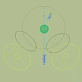 Futuristic Transparent Sphere Design With Metallic Base And Inner Scenic Light Effects