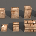 Wooden Boxes Cargo Boxes Cargo Boxes Cargo Boxes Cargo Terminals Cargo Transport Boxes Low Face Number Low Mold Simple Mold Game Video Level Realism 3d model