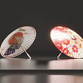 Japanese-style Oil Paper Umbrella 3d model