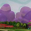 Cartoon Forest Tree House Mountain 3d model