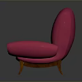 Pink Modern Armchair With Comfortable Upholstery Stylish Design And Wooden Legs