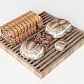 Modern Bread Food Beverage Toasted Bread Block Bread 3d model