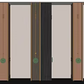 Modern Kitchen Columns Design With Light Dark Wood And Green Accents