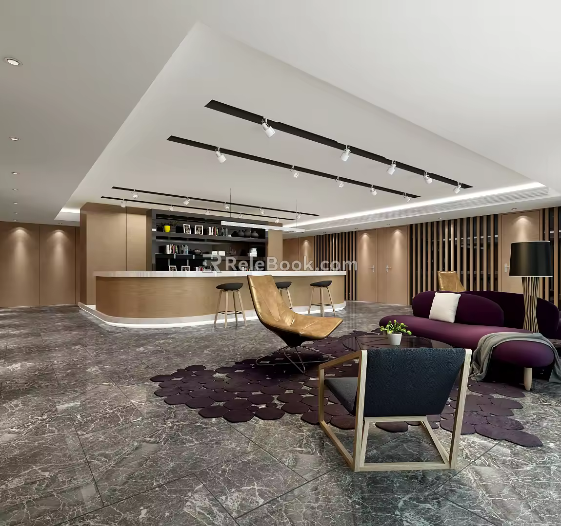 Modern Hall Reception Hall 3d model