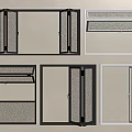 Different Styles of Black and White Window Frames with Various Opening Designs