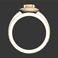 Elegant Gold Fashion Ring With Central Gemstone And Intricate Filigree Band Design