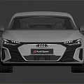 White Audi Electric Car With Modern Sleek Body Design And Sporty Wheels