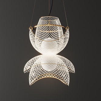 Modern chandelier 3d model