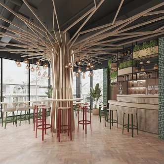 Industrial LOFT Cafe 3d model