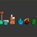 Colorful Household Items With Multiple Colors And Geometric Shapes Displayed Together