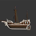 retro ship ancient ship ancient warship large ancient ship ancient warship 3d model