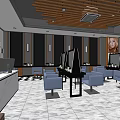 Modern Beauty Hair Salon Interior With Styling Chairs Mirrors Reception Desk And Decor