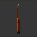 Orange Acoustic Guitar As Household Living Item With Glossy Body And Wooden Fretboard