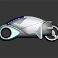 Futuristic Sleek Motorcycle Design with Cyan LED Lights and 3D Rendered Body