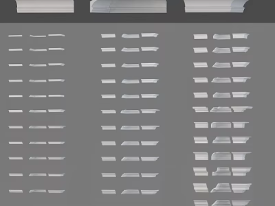 Various Corner Molding Styles And Designs For Interior Decoration Projects 3d model