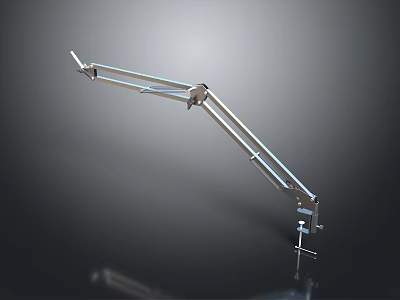 Modern Lighting Fixture Combination with Adjustable Metal Arms and Sleek Design 3d model