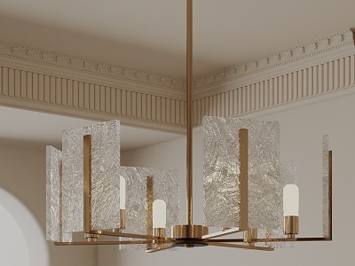 Modern chandelier 3d model