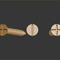 High Quality Durable Industrial Equipment Golden Cross Head Threaded Metal Screws