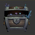 Cartoon Chest Treasure Chest Treasure Chest Jewelry Chest Cashbox Wooden Chest Game Chest Treasure Chest Pirate Chest 3d model