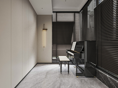 Modern Piano Room model