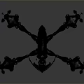 Black Mechanical Spider Creature With Sharp Multiple Limbs And Futuristic Design