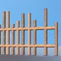 Wooden Garden Fence Small Ornament With Classic Design For Lawn Decoration