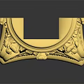 European-style stigma carved column gold column bottom 3d model