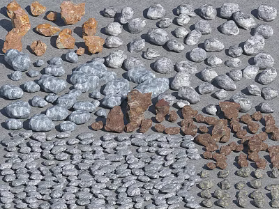 All kinds of modern stone stone 3d model All kinds of modern stone stone 3d model