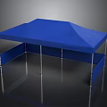 Blue Outdoor Canopy Tent Furniture With Metal Frame And Portable Shade Structure