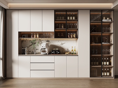 Home Wine Cabinet 3d model