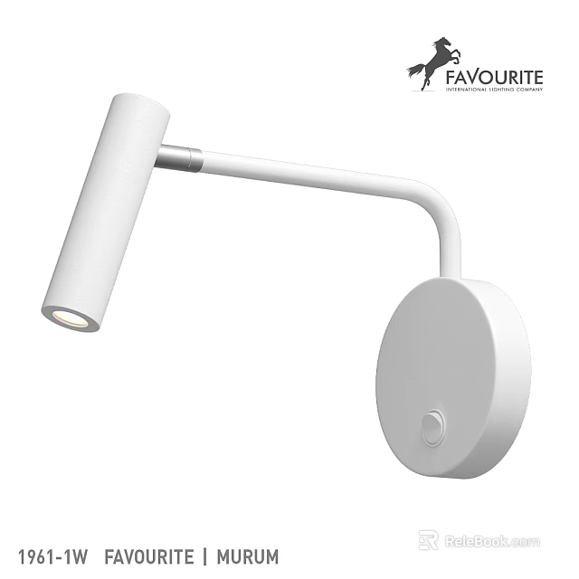 Modern White Adjustable Wall Lamp With Sleek Design And Decorative Lighting 3d model 