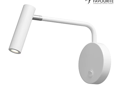 Modern White Adjustable Wall Lamp With Sleek Design And Decorative Lighting 3d model