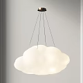 White Cloud Shaped Hanging Pendant Light for Modern Interior Room Decor 3d model