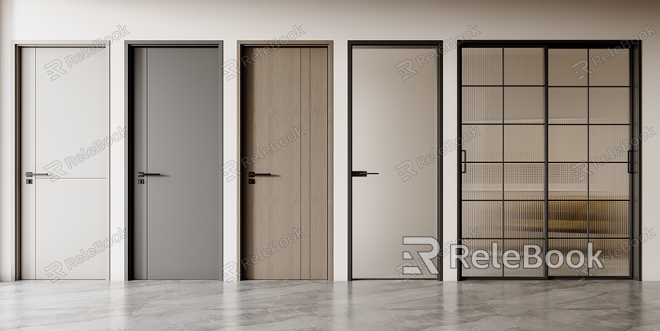 Single door wooden door bathroom door Changhong glass door sliding door frosted glass door model