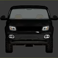 Black Muddy Pickup Truck With Double Cab Off Road Tires And Cargo Bed
