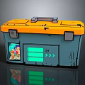 Toolbox tin box iron box plastic box container realistic 3d model