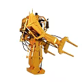 Yellow Industrial Robotic Arm With Mechanical Components And Engineering Structure