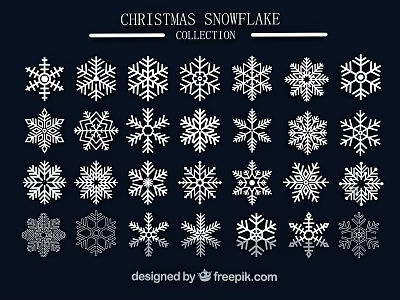 Christmas Snowflake Collection With Various Intricate Snowflake Patterns For Holiday Decor 3d model