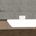 Front desk reception desk information desk company front desk 3d model