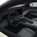 Sleek Modern White Coupe Car With Streamlined Design Black Roof And Black Alloy Wheels