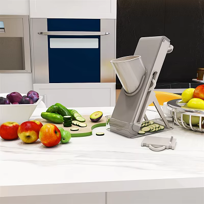 Efficient Vegetable Slicer for Fresh Fruits and Vegetables on Kitchen Countertop 3d model