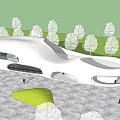 Modern Library Building Yundong Library Ma Yansong 3d model