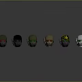 Sci-Fi Helmet Alien Helmet High Tech Helmet Game Helmet 3d model