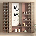 New Chinese Style Storage Rack Antique Rack Decorative Rack 3d model