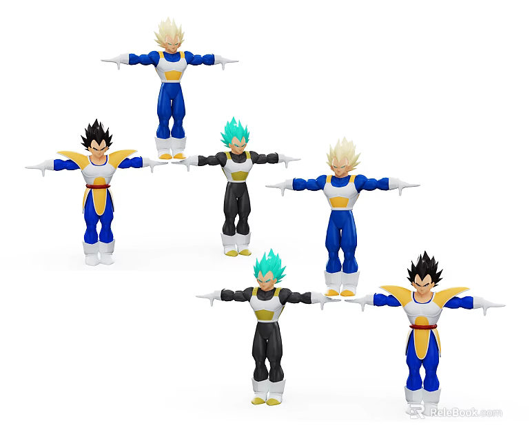 Dragon Ball Character Figurines Multiple Different Poses And Styles Collection 3d model