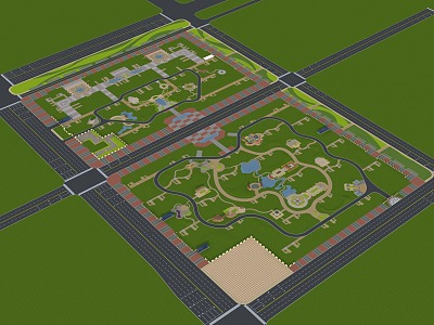 Modern Aerial View Environment model