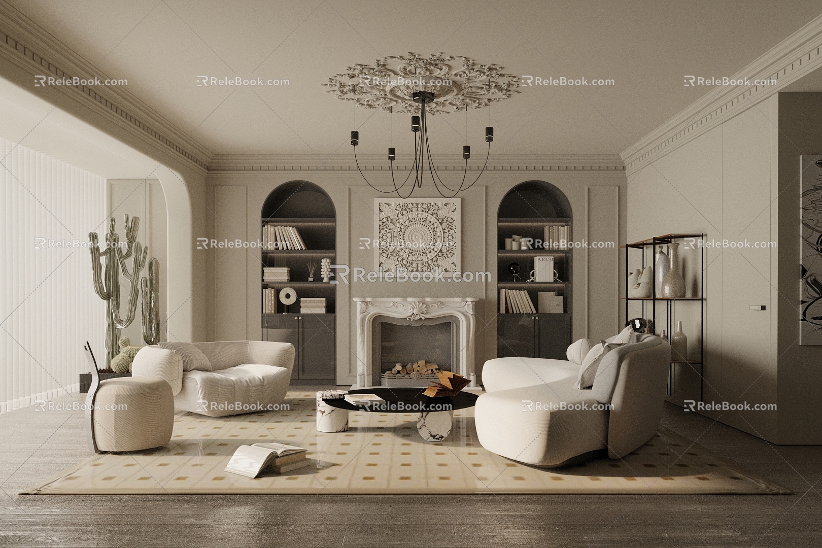 French Living Room 3d model