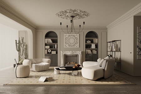 French Living Room 3d model